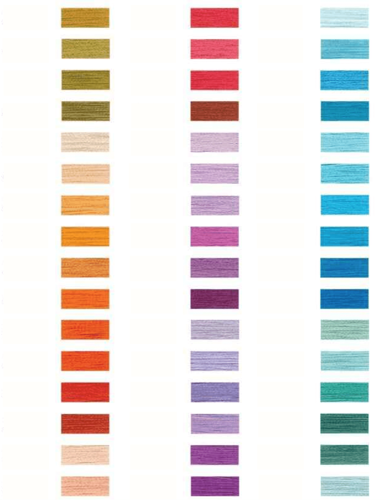 Embroidery Thread Chart