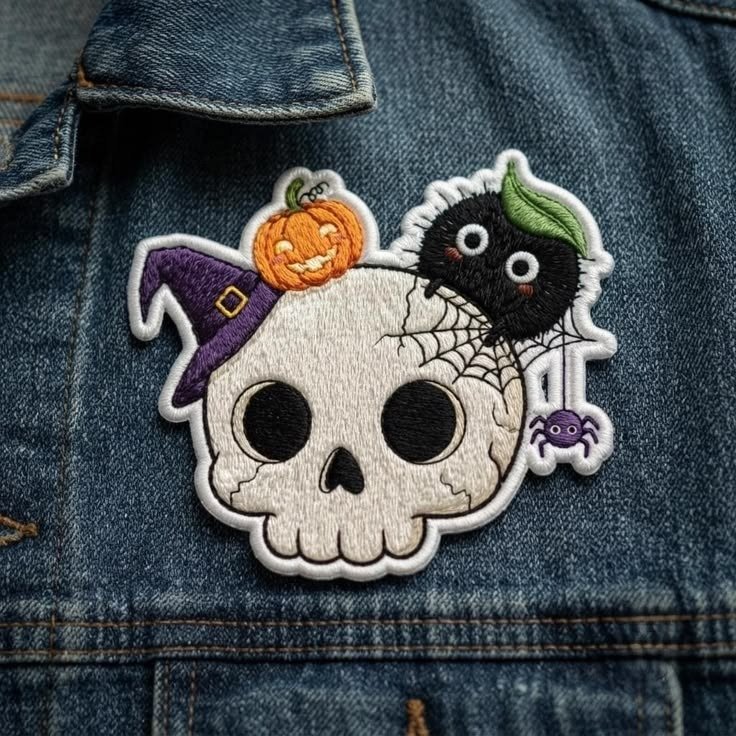 Embroidered patch on jacket