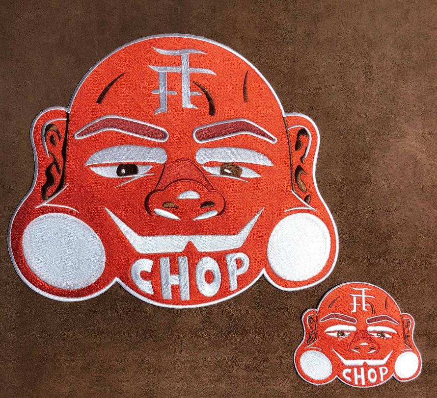 Embroidered patch in different size